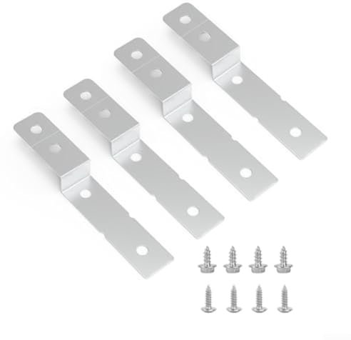 Hasaller Dishwasher Mounting Bracket 4Pcs Dishwasher Side Mount Bracket Kit AP5645425 PS4705063 Dishwasher Bracket with 4 Brackets 8 Screws for Kitchen Cabinet Countertop
