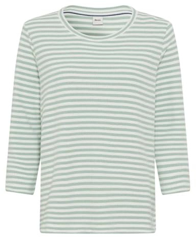 BRAX Damen Style.Bonnie Cotton Structure Stripe T-Shirt