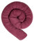 ULLENBOOM Baby Kuschelschlange 300x13 cm Cord Berry (Made in EU) - Kuschelschnecke in vielen Farben und Größen, Bezug: 100% OEKO TEX Baumwolle, Ideal als Kuschelkissen