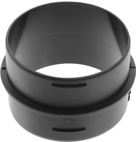 Heizungsleitungsanschluss Kunststoff Schwarz, für 76mm Luftkanal