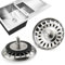JSTHHTT Lot de 2 Bouchon evier Cuisine 80mm, Panier pour Bonde d'Évier de Cuisine, Filtre Evier Universel, Evier Cuisine, Filtre, Crépine Cuisine Meilleur pour Vidange et Antiblocage