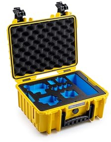 B&W International Transportkoffer Outdoor 3000 (PP.117) Gelb – für GoPro 9, 10, 11, 12 und 13 – wasserdicht (IP67), staubdicht, schlagfest, extrem robust