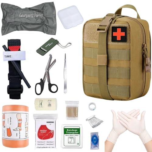 Erste Hilfe Set, Medizinische Taktische Tasche,Medizinische Tasche für Camping, Jagd, Wandern, Zuhause,Auto und Abenteuer,Trauma Kit,Military Combat Survival Everyday Carry Blutungskontrolle