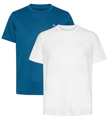 DANISH ENDURANCE Sport T-Shirt Herren, Atmungsaktiv, 1er & 2er Pack | Laufshirt aus recyceltem Polyester, Leicht, Atmungsaktiv & Schnelltrocknend mit Stretch für Laufen und Fitnessstudio
