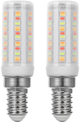 I-SHUNFA WI-FI Smart E14 RGB Led Glühbirne,4W,400LM AC 230V, | Farbwechsel mit Musiksynchronisation Lampen, 16 Millionen DIY-Farben,Multicolour Dimmbar (2 Stück, Milchig Weiß)