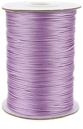 FBANULPEX Filo per Cucire, Filo di Poliestere Filo da Cucito, Cordoncino Cerato, Corda Rotonda Nera, Rossa e Bianca in Cotone(Purple,Diameter 1mm)