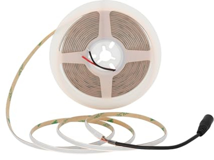 MALIIGAZA 5m 12V COB LED Band Blau 5mm ultradünn 400LED/m CRI>90 | flexible Lichtleiste Deko Lichtband für Schlafzimmer Regal Küchenunterschrank Akzentlicht (ohne Netzteil und Controller)