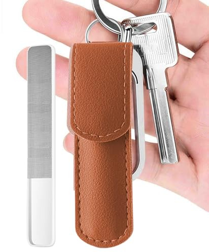 Zahoken Kleine Nagelfeile - Wiederverwendbare Feile für Nägel | Doppelseitiges Nagelpflege Werkzeug Für Spa, Salon, Reisen, Zuhause Und Camping