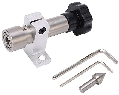 Arythia Contropunta Tornio Mini, Acciaio 45 con Profondità di Foratura Regolabile, Centro Rotante Tornio Legno Accessorio, Punta Compatta per Modellismo