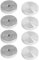 sourcing map 8pcs Aluminium Scheibe Rund Tee Tabelle Büro Aluminiumscheiben Adapter 40mm Durchm Silber Ton DE