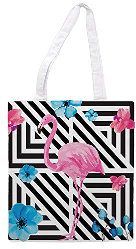 Nacnic Sac d'emballage Flamencos ET tissu FLEURS. bandoulière polyvalent
