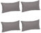 WOLTU® 4X Kissenbezug Kissenhülle 100% Baumwolle mit Reissverschluss, 4er Set Sofakissen Dekokissen Kopfkissen Hülle Bezüge Bezug, 50x70 cm, Dunkel Grau