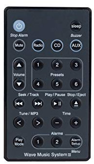 Télécommande de rechange pour Bose Wave Music System IV/III/II/I