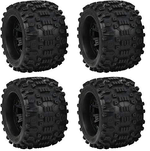 VGEBY 4Pcs Truck Wheels, RC Car Wheels Reifen Fit für ZD Racing Large Foot 1/8 Modellauto 170x103mm