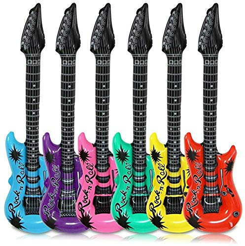 KOMIRO Babygiraffe 4pcs Inflatable Blow Up Guitars 96cm Party Fun Accessories UK STOCK