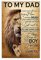 Poster mit Aufschrift To My Dad You Will Always Be My Dad From Son Lion Wall Art Home Decor Canvas Poster Wall Art Decor Print Bild Gemälde für Wohnzimmer Schlafzimmer Dekoration ungerahmt: 30 x 45