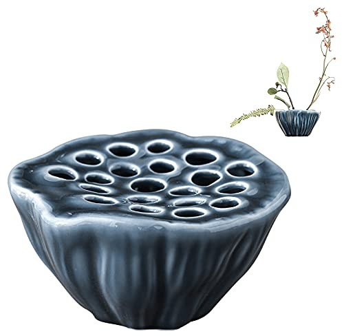 CRAFFANCY Blumenvase, 1 Stück, Lotus-Form, Keramik-Blumentopf, Lotus-Pod, Blumenarrangement, Kunst für Zuhause, Büro, Dekoration
