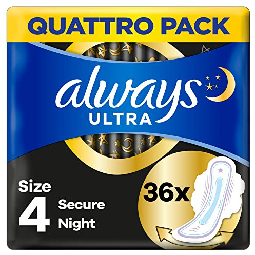Always - Secure Night Damenbinde mit Flügeln - 36 Stücke