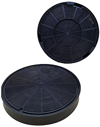 JCSPARES® - Kit 2 filtri carbone attivo antiodore alta efficienza diametro 19,5 Cm per cappa compatibile con electrolux Faber Hotpoint Ariston Beko ed altri