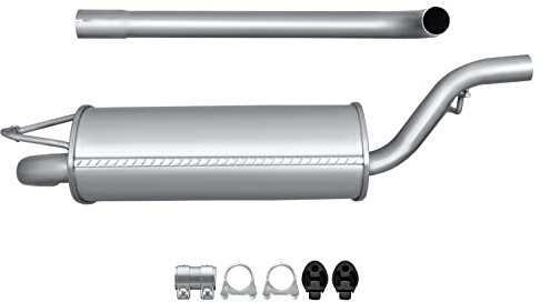 HELLA 8LC 366 024-081 Mittelschalldämpfer - Easy2Fit® Kit - mitte | einteilig - Set mit Anbauteilen - für u.a. FORD FOCUS I Turnier