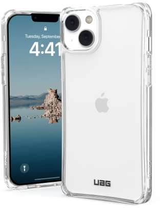 Urban Armor Gear Custodia Plyo compatibile Apple iPhone 14 Plus [Cover compatibile ricarica wireless, angoli morbidi in aria resistenti agli urti, bordi rialzati] ice (trasparente)
