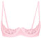 Agoky Women's Sexy 1/4 Cup Lace Bra Padded Unlined Underwire Push Up Balconette Every Day Bra Pink A S