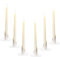 6 Stück 2,5cm Weiß Kerzenständer, Candlelight Dinner Kerzenhalter, Kerzenständer Kommunionkerze, für Taufkerze, Weihnachten, Thanksgiving, Halloween, Geburtstagsfeiern, Candlelight-Dinner