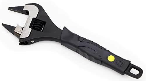 GETUHAND Extra Slim Jaw 8-Inch Adjustable Wrench, Black, Alloy Steel