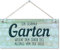 CARISPIBET Ein schöner Garten dekoratives Hausschild Hofschild Hausdeko für den Garten Hauswanddeko 15x30cm
