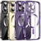 DOSNTO Magnetic Clear for iPhone 14 Pro Case with MagSafe [Original iPhone Exterior] [Integrated Camera Cover] Silicone Cover Slim Thin [Non-Yellowing] Anti-Fingerprint Scratch Wireless Charging