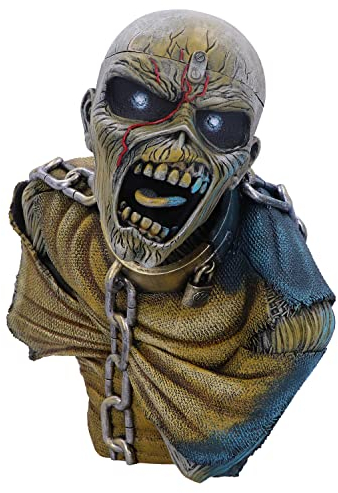 Nemesis Now Iron Maiden Piece of Mind Bust Box (Small) 12cm, Resin, Officially Licensed Iron Maiden Merchandise, Piece of Mind Eddie Bust Box, Bust and Storage Box, Cast in Resin, Hand-Painted