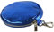 modamoda de P10 / P08 Damen Leder Rauleder Geldbörse Münzgeldbörse Taschenanhänger ø 11,5 cm handmade in Italy, Farbe:Blau-Metallic