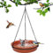 KHayRovies Abreuvoir Oiseaux Exterieur, Bains pour Oiseaux Sauvages suspendues, Mangeoire pour Oiseaux Exterieur Sauvages pour Petits Decoration Jardin Balcon (Brun)