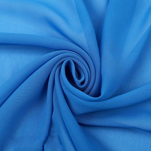 YYCRAFT Chiffonstoff, Meterware, 150 cm breit, 4,5 m, Türkis