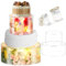 GAESHOW 2 Stück Kuchenständer Acryl Befüllbarer Tortenständer Transparent mit 2 LED Lichterketten Runde Zylinderbox Cake Riser Ständer für Hochzeit und Geburtstagsfeier