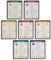 5M Box 7 Stück Yoga-Chakren-Poster, Chakren-Heildruck, Meditation, Praxis, Yoga-Posen, 7 Chakren, Wissensdiagramm Druck
