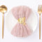 MLMC Lot de 60 serviettes en étamine réutilisables de style bohème pour fête prénuptiale, fête prénatale, événements, décoration de table - Rose poudré - 53,3 x 53,3 cm