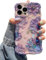 Tybiky Mobile Phone Case Compatible with iPhone 11 Pro Max, Oil Painting Colourful Retro Flower Case with Curly Wave Frame Laser Protective Case Soft TPU Silicone for Girls with iPhone 11 Pro Max