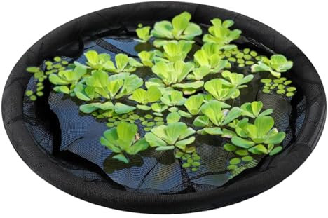 Tadoiooy Floating Flora Fish Barrier 31.5 Plant Protector Fine Mesh Floating Pond Corral with Lifting Ring Round Protective Polyester Floating Plant Corral from Fish