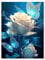 AHEJIOO Diamond Painting Set für Erwachsene-Blume Diamond Painting Kits, DIY Diamant Painting Bilder, 30x40cm/weiße Rose