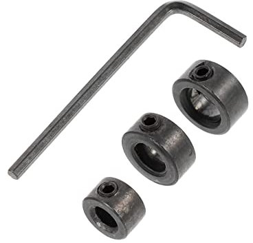 WHAMVOX 1satz Holzbohrer Tiefenstopp Ringe Mit Spanner Präziser Bohrer Positionierer Für Holzarbeiten Teilig Ringe Schlüssel Stabil Und Langlebig Passend Für Standard Und Punkt Bohrer