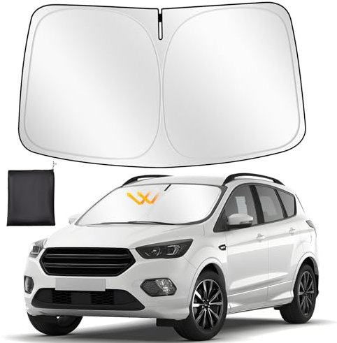 ZATOOTO Parasol para Ford Kuga 2020-2024, Parasol Coche Delantero Plegable, Grueso y Reflectante de Poliéster Bloquea los Rayos UV y Mantiene el Coche Más Fresco
