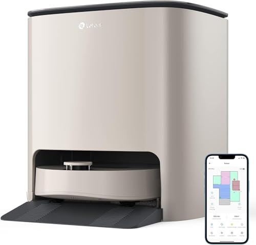 LEFANT T1 Robot Lavapavimenti con Base Autopulente e Asciugatura ad Aria a 40°C, Zone No-Go per Tappeti, Navigazione LiDAR dToF, Riconoscimento Ostacoli, Compatibile con Alexa/App/WiFi