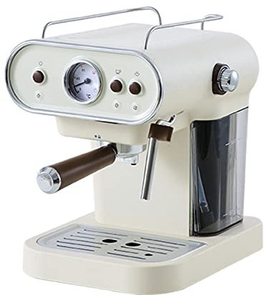 Cafetera eléct Italiana de 15 Bares, cafetera Espresso Retro semiautomática con Bomba para Capuchino y esdor Leche.