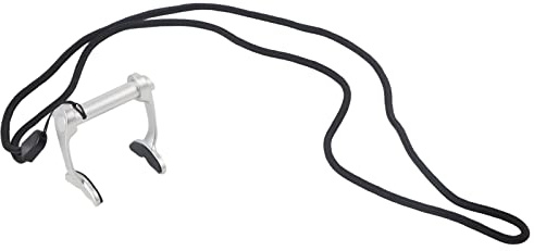 Bediffer Pince-Nez pour L'apnée, Bouchons de Nez pour la Natation, Sangle Anti-Perte, Formation pour Débutants en Plongée (Argent)