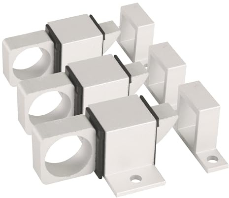 Amig - Perno di sovrapposizione per finestre Mod.960 - Chiusura a bullone adatta per chiusura orizzontale o verticale - in alluminio con finitura argento - 22 x 40 mm - Include tirafondi