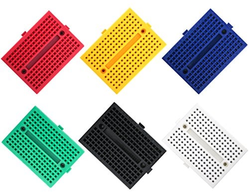 ELEGOO 6PCS 170 tie-points Mini Breadboard kit for Arduino Project 6 color Breadboards Mini for Electronic Kits UNO R3 MEGA NANO…