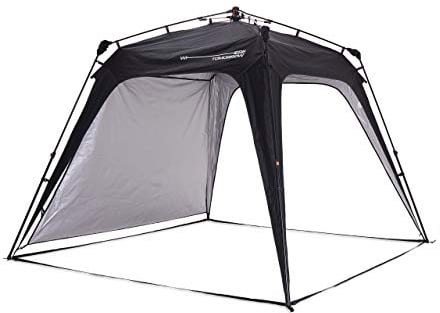 Where Tomorrow Gazebo de Camping + 1 Pared Lateral Incluida - Carpa Plegable para Acampada, Jardín o Terraza – Cenador Impermeable para Exteriores – 2.5 x 2.5 x 1.9 Metros/Negro