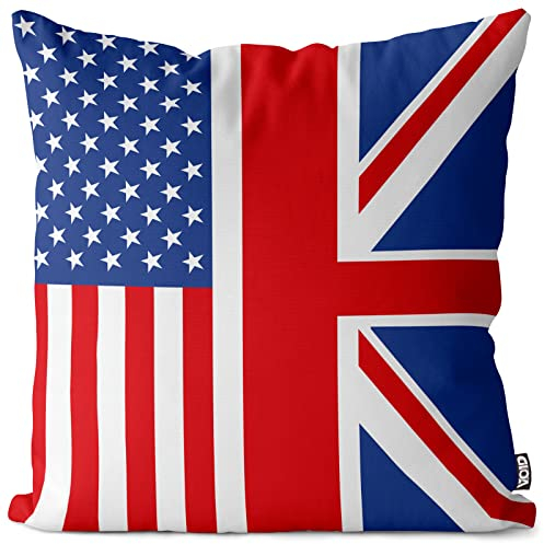 VOID USA Amerika Union Jack England Kissenbezug Kissenhülle Outdoor Indoor, Kissen Größe:80 x 80 cm