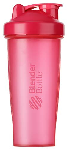 BlenderBottle Classic Shaker mit BlenderBall, optimal geeignet als Eiweiß Shaker, Protein Shaker, Wasserflasche, Trinkflasche, BPA frei, skaliert bis 600 ml, Fassungsvermögen 820 ml, pink